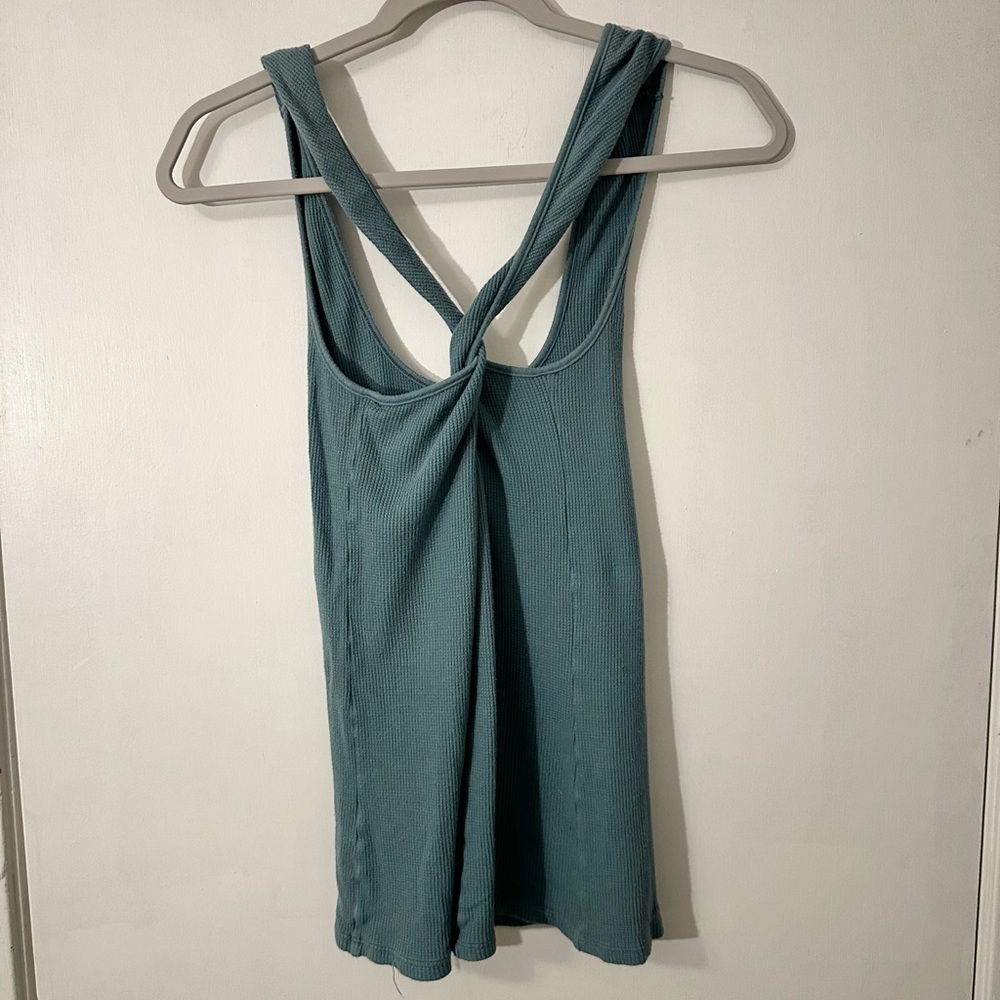 Teal Twist-Back Tank Top Love From YaYa - Picture 3 of 9